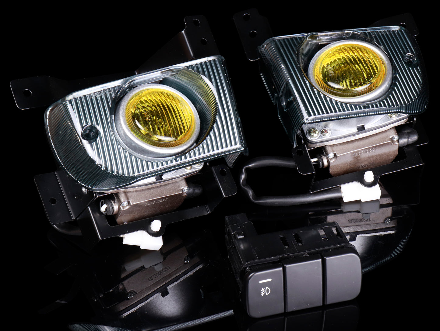 Spec-D Tuning OEM Style Yellow Fog Light Kit - 92-95 Civic Sedan