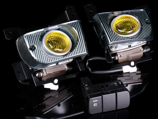 Spec-D Tuning OEM Style Yellow Fog Light Kit - 92-95 Civic Sedan