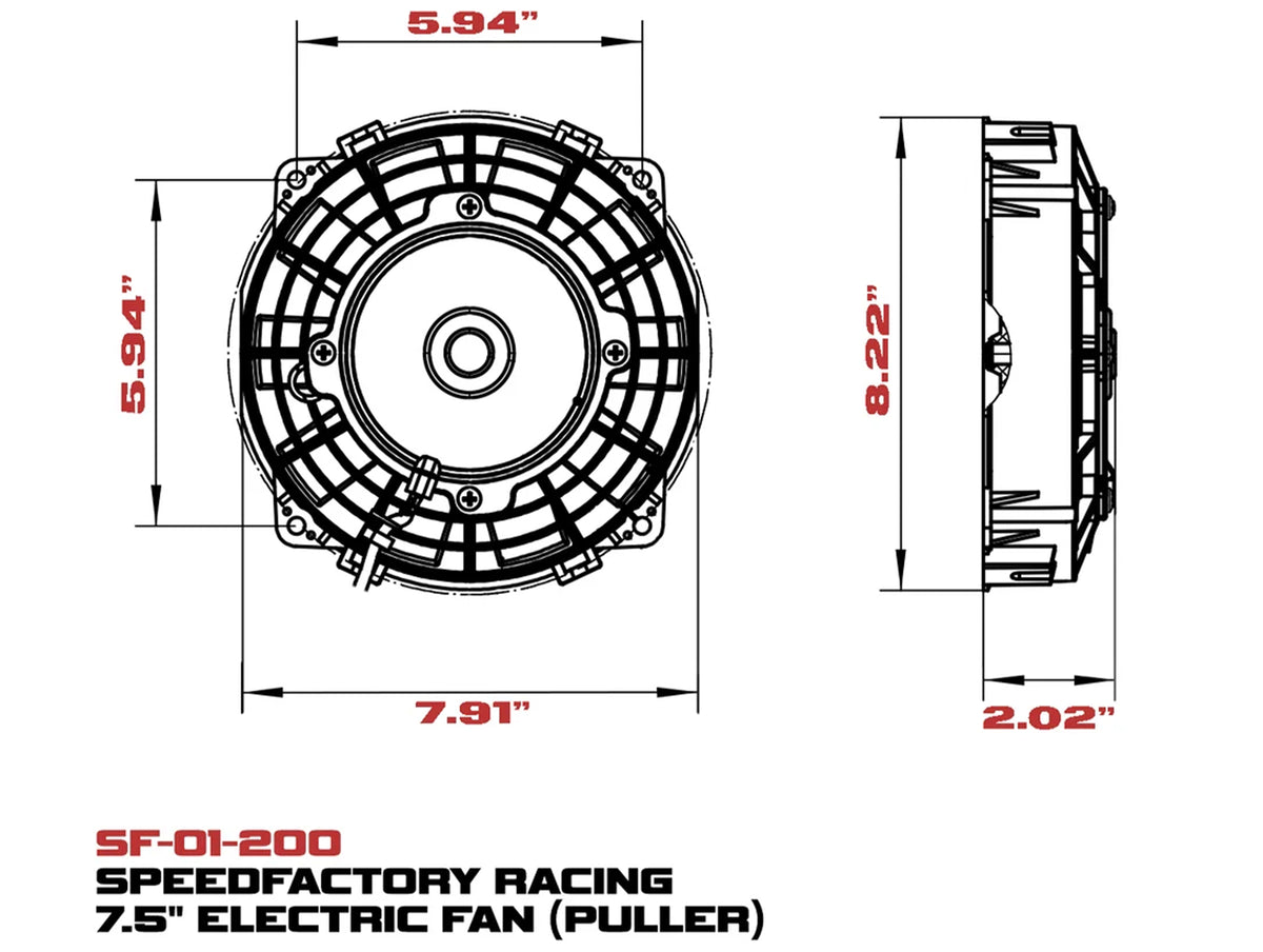 SpeedFactory Low Profile Electric Puller Fans