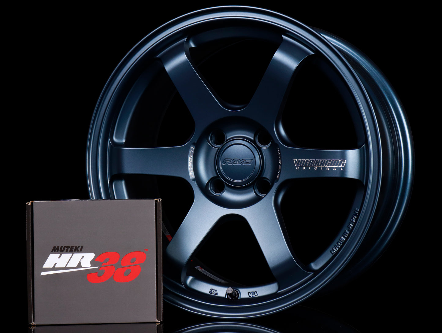 Volk Racing TE37 Sonic Matte Blue Gunmetal Wheel Combo - 16x8.0 / +35 / 4x100