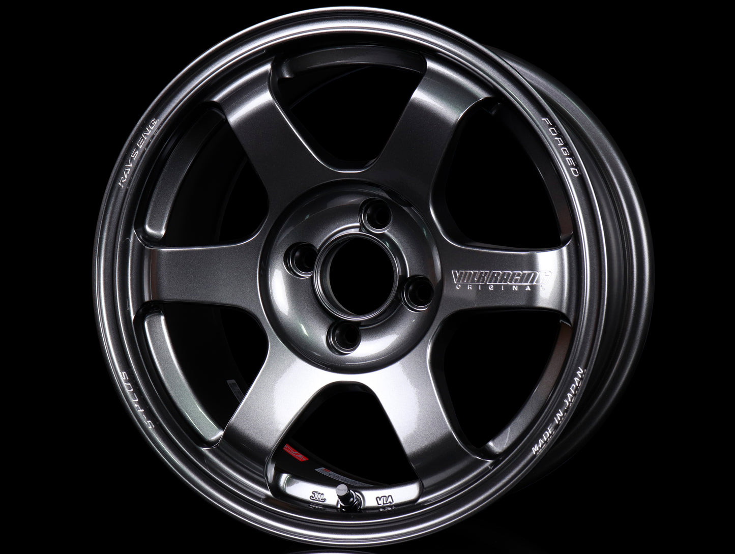 Volk Racing TE37 Saga S-Plus Wheels - Dark Gunmetal / 15x8 / 4x100 / +35