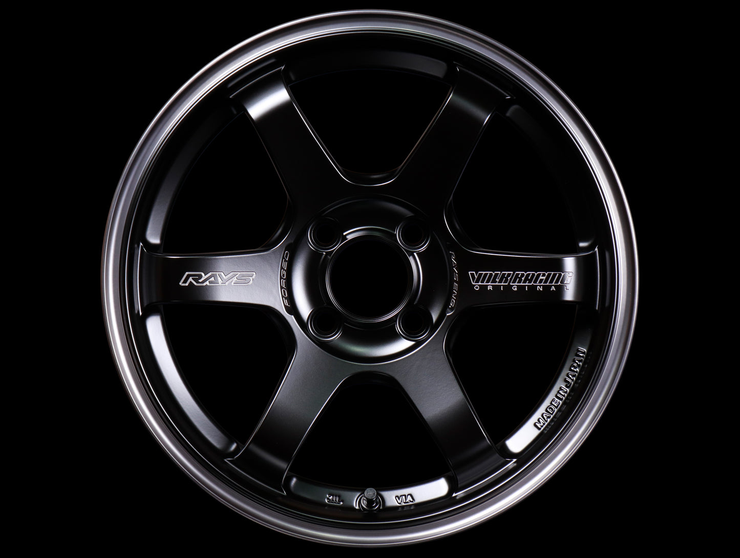 Volk Racing TE37 Sonic Black Shadow Wheels - 15x7 / 4x100 / +35