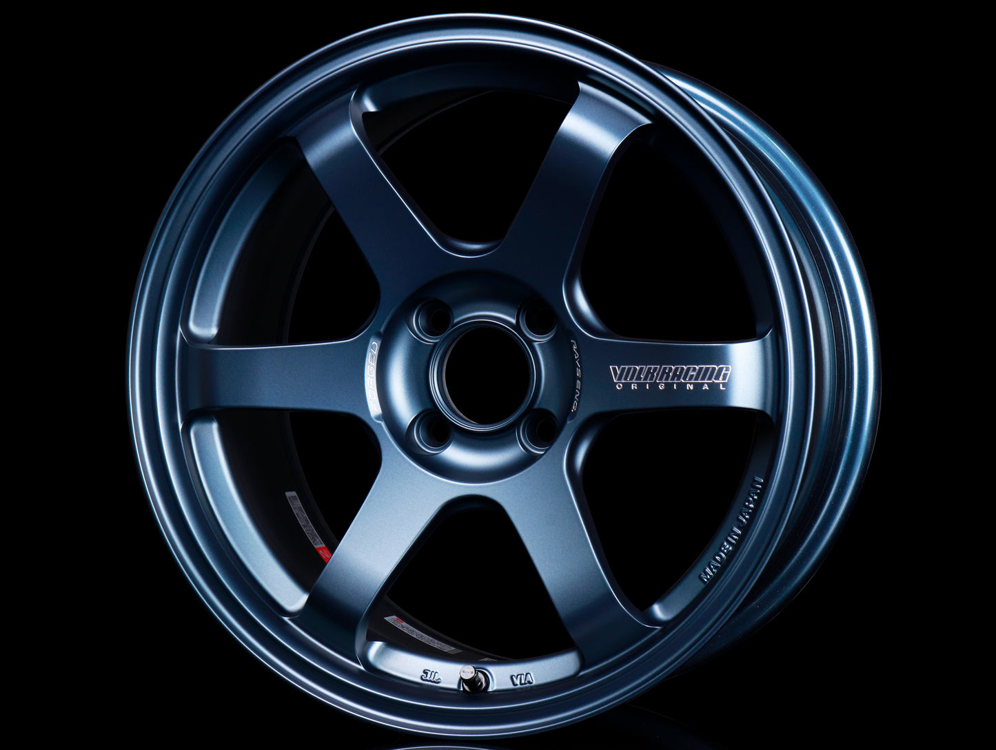 Volk Racing TE37 Sonic Wheels - Matte Blue Gunmetal / 16x8 / 4x100 / +35