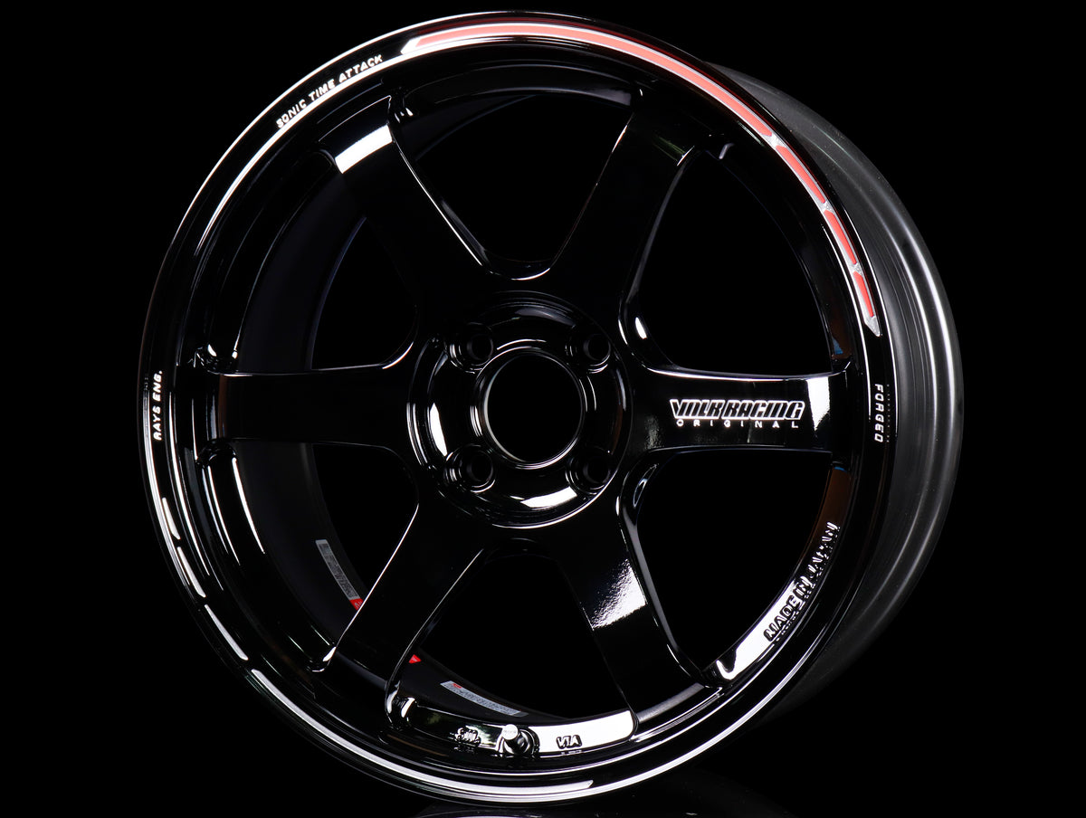Te87 Rims Volk Racing TE37 Sonic Time Attack Edition Wheels - Gloss Black 16x8 ...