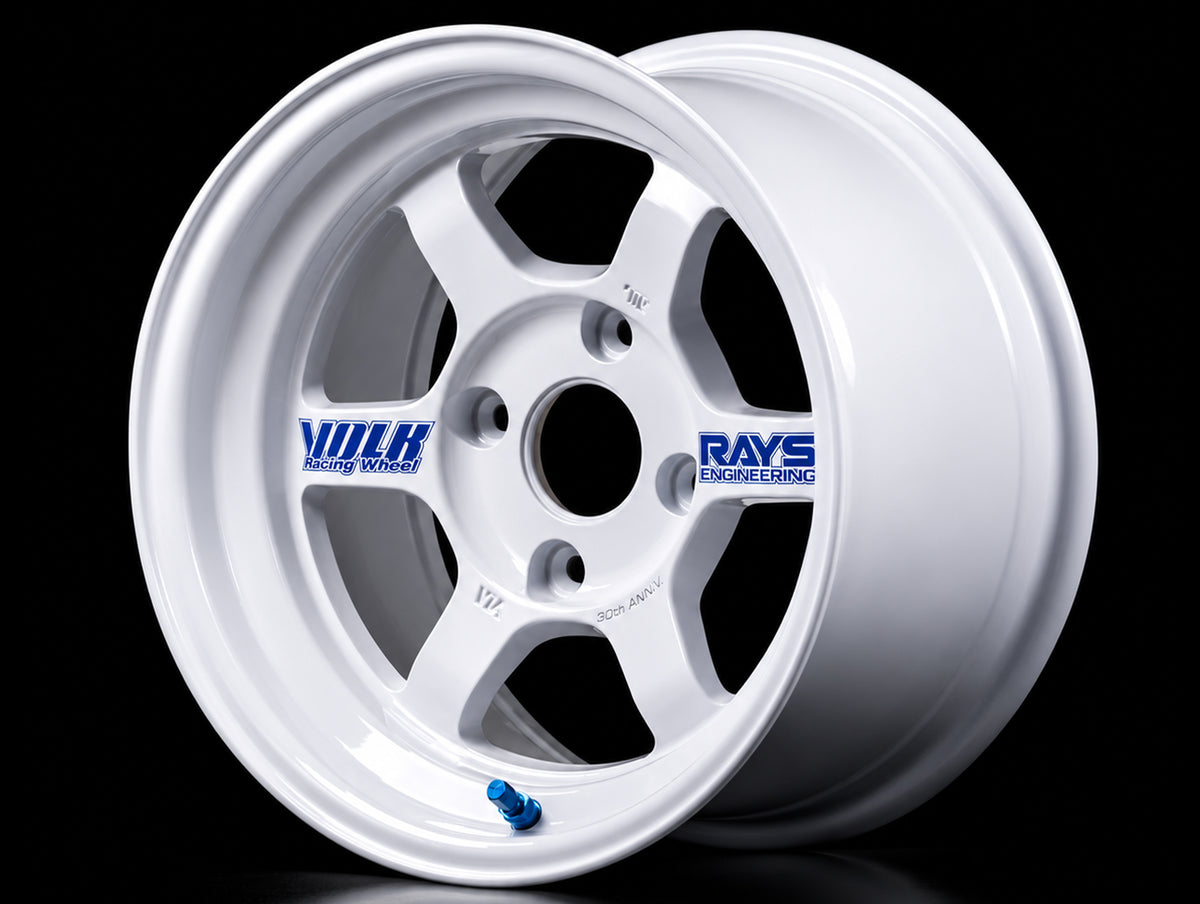Volk Racing TE37V 30th Anniversary Sticker Version - White 15x7.5 / 4x100 / +25