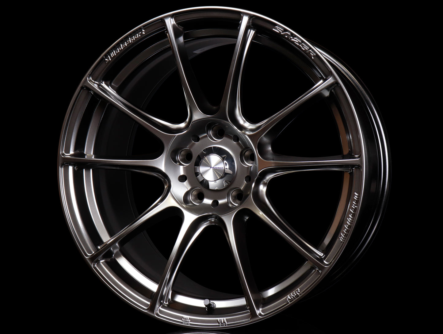 Weds Sport SA-25R - 18x9.5 / 5x114.3 / +45 - Platinum Silver Black (PSB)