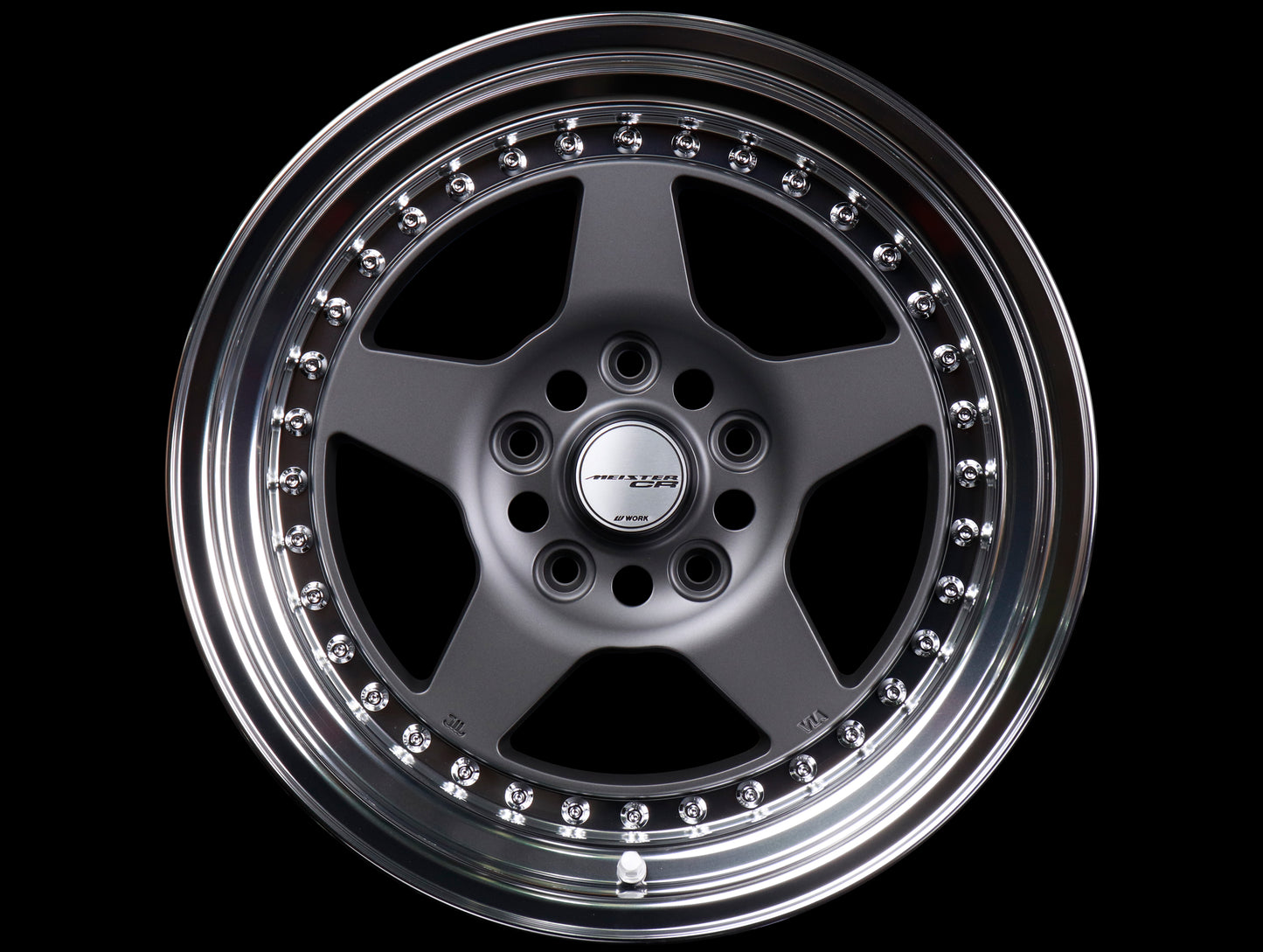 Work Meister CR 01 3-Piece Wheels - Matte Gunmetal w/ Polished Lip - 16" Wheels