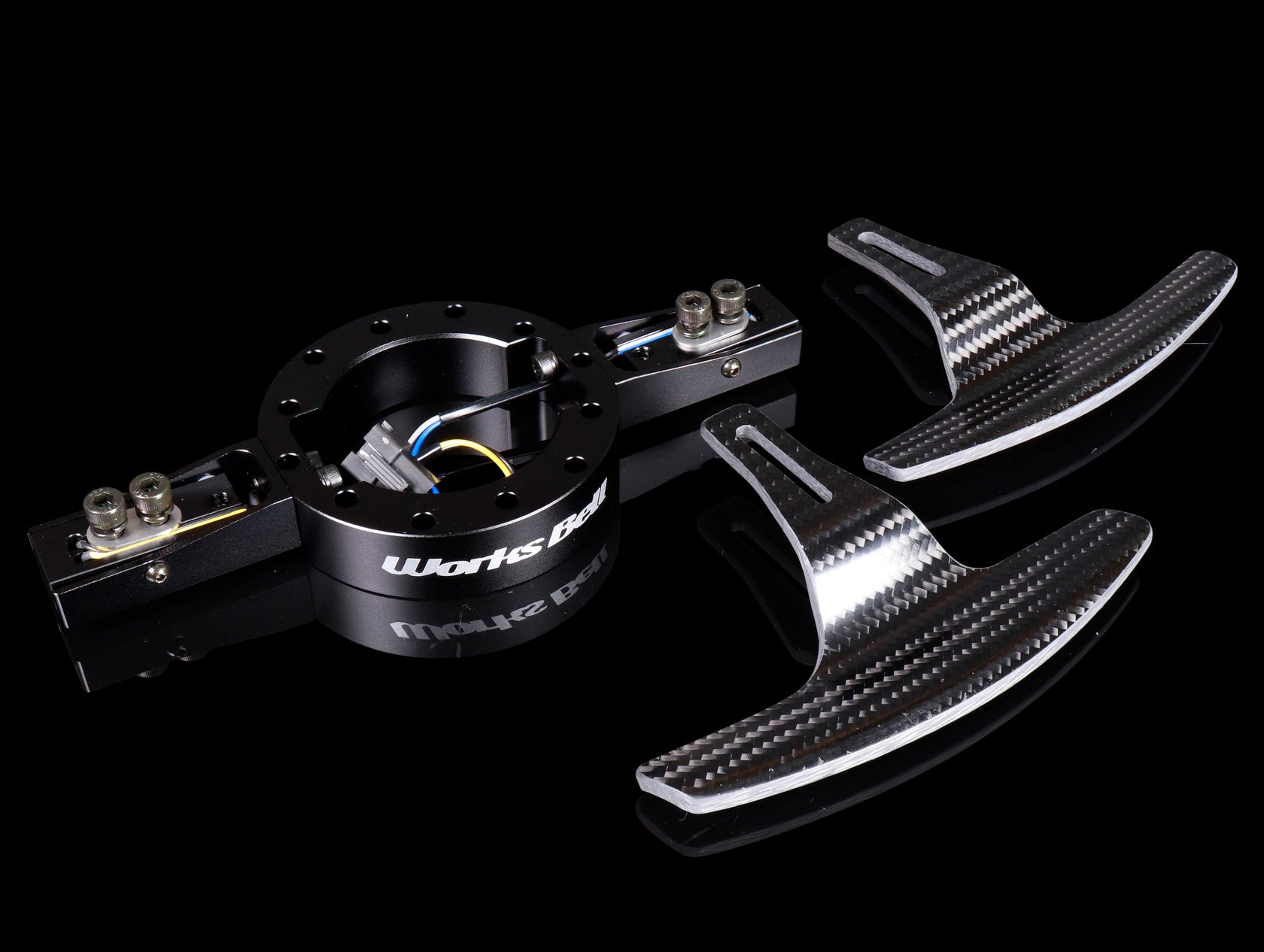 Works Bell Real Carbon Shift Paddle Shifter Kit NEO Porsche Cayman Boxster 986 main image 0