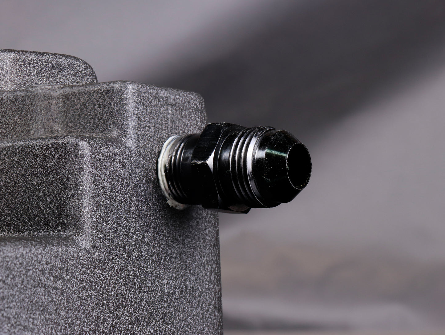 Honda OEM K-Series Valve Cover w/AN Fitting and Skunk2 Oil Cap - Wrinkle Black (Used)