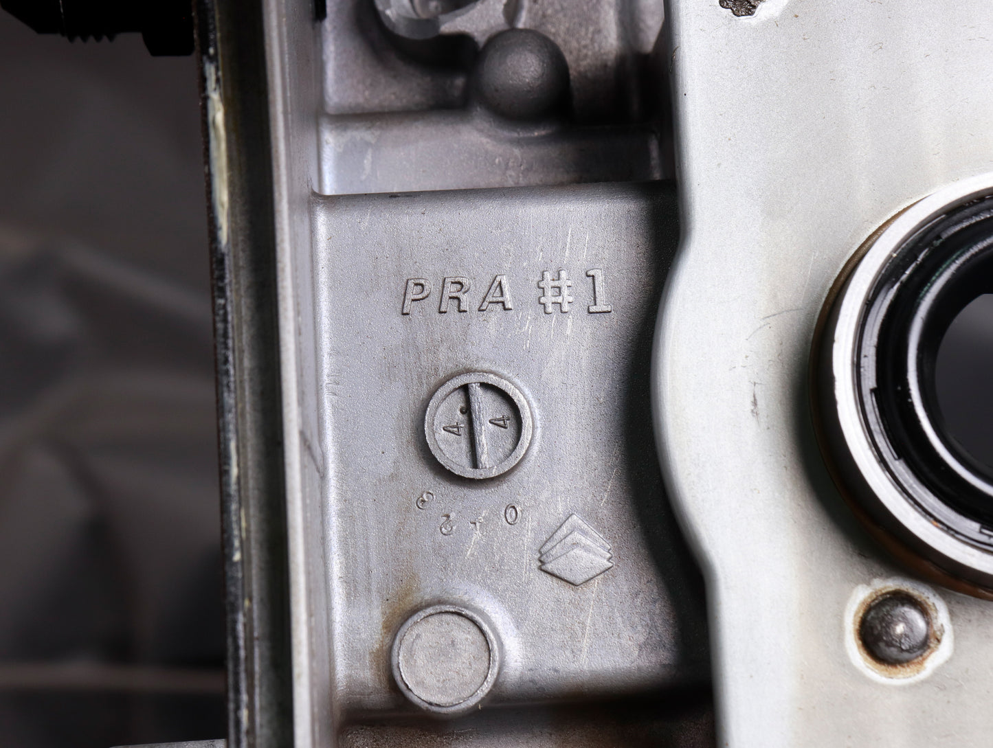 Honda OEM K-Series Valve Cover w/AN Fitting and Skunk2 Oil Cap - Wrinkle Black (Used)