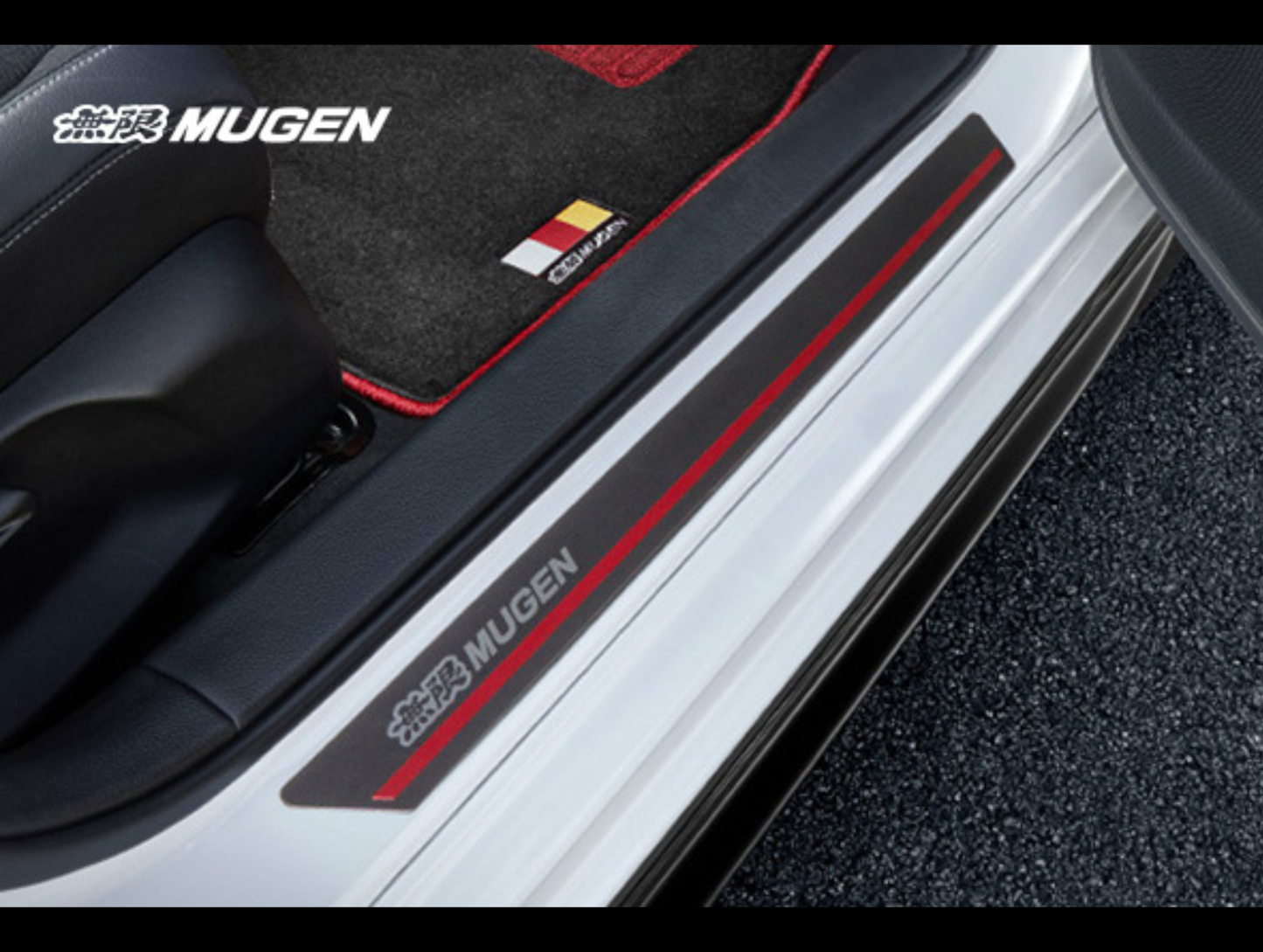 Mugen Door Sill Scuff Plate (Black/Red) 10th/11th Gen Civic