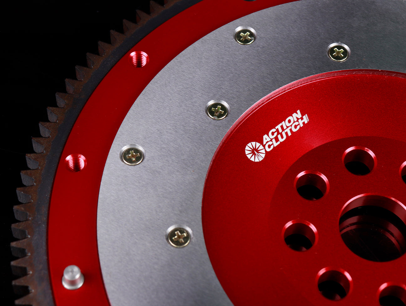 Action Clutch Red Aluminum Lightweight Flywheel - B Series