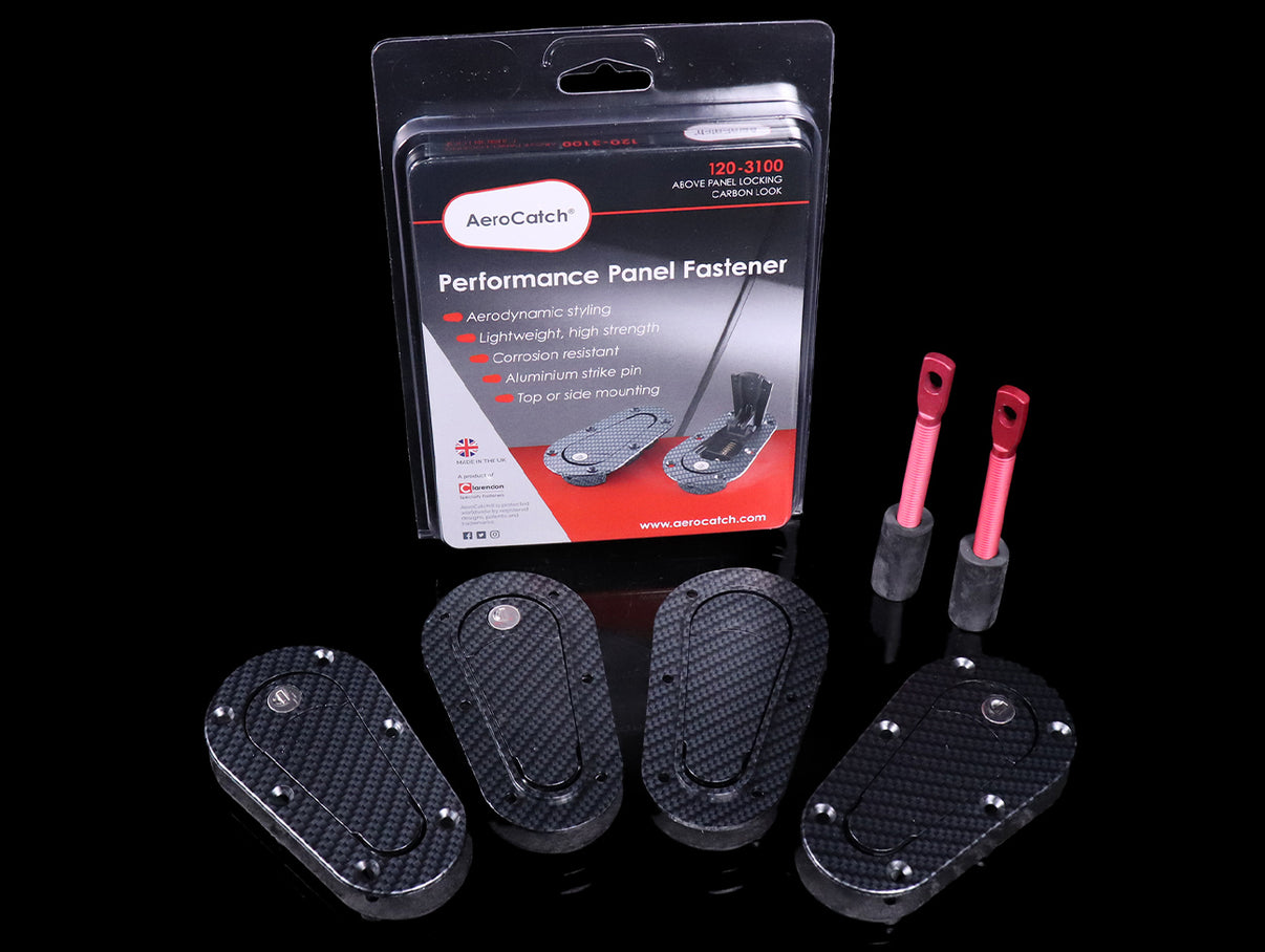 AeroCatch Carbon Hood Pins JHPUSA