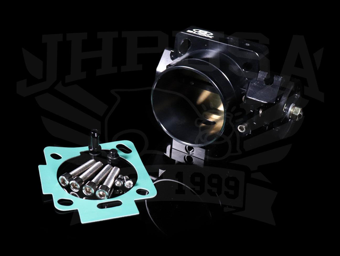 Blox Dual Pattern Billet Black Throttle Body 70mm - K-series