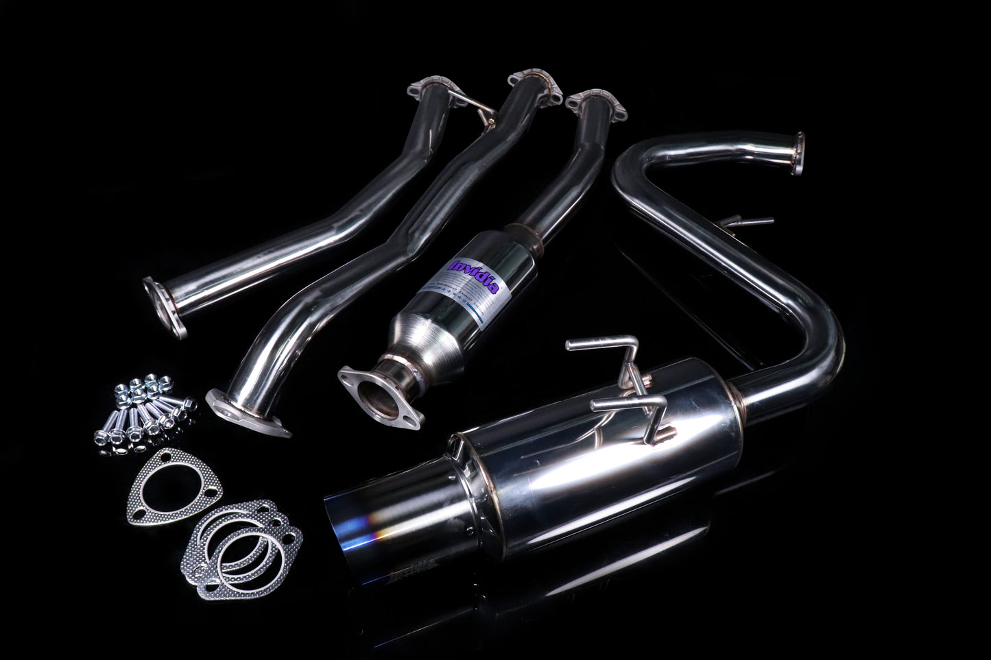 Invidia Single N1 Cat-Back Exhaust w/Ti Burnt Tips  - 2016+ Civic Sedan