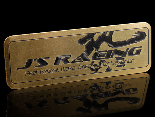 Js Racing WAZA Gold Metal Plate