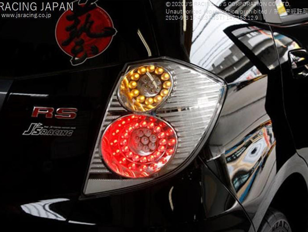 J's Racing Stellar V Rear Tail Light - All Clear - 09-13 Honda Fit