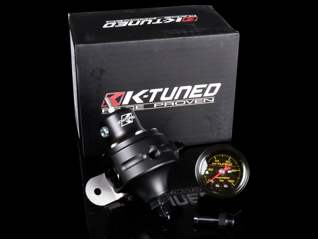KTuned 8AN HP Fuel Pressure Regulator with Fittings and Gauge JHPUSA