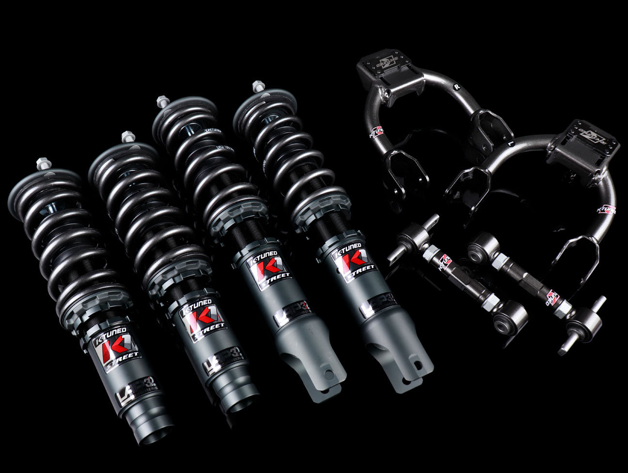 K-Tuned K1R Coilovers + Front & Rear Camber Kit - 92-00 Civic / 94-01 Integra