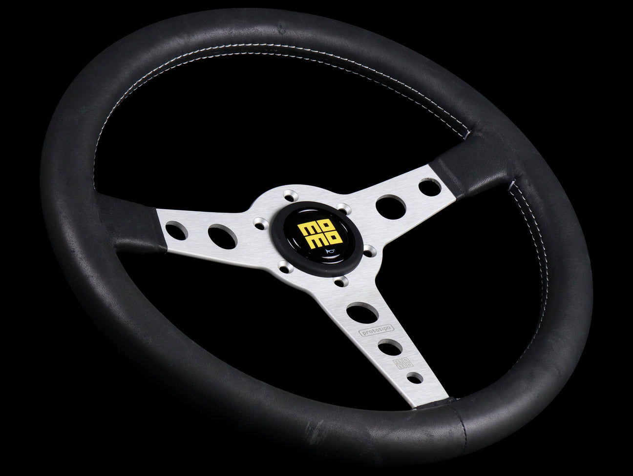 Momo 350mm Prototipo Heritage Steering Wheel - Silver Spoke