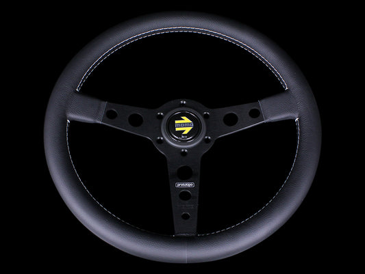 Momo 350mm Prototipo Steering Wheel - Black Spoke