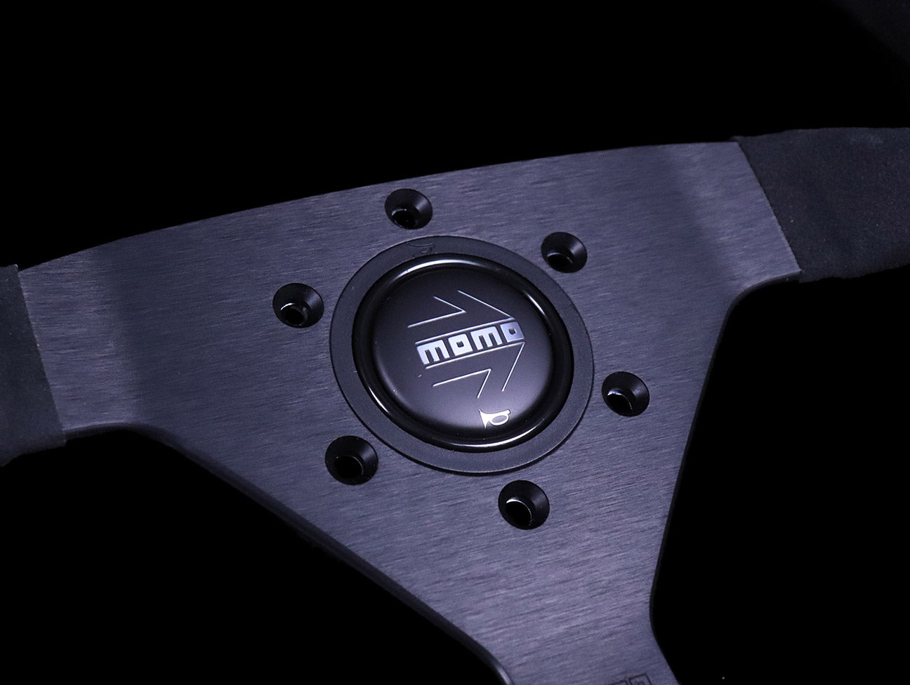 Momo Monte Carlo Steering Wheel - 350mm Black Alcantara Suede w/ Black Stitching