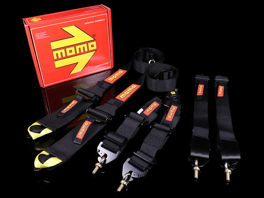 Momo SR6  Series 6-Point Racing Harness - Black