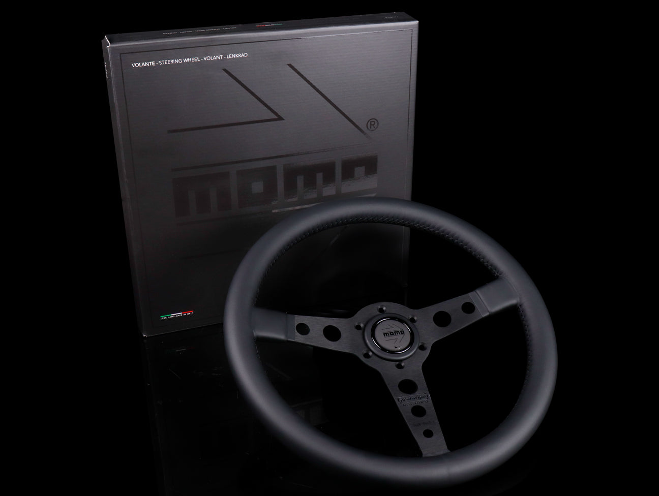 Momo 350mm Prototipo Steering Wheel - Black Edition