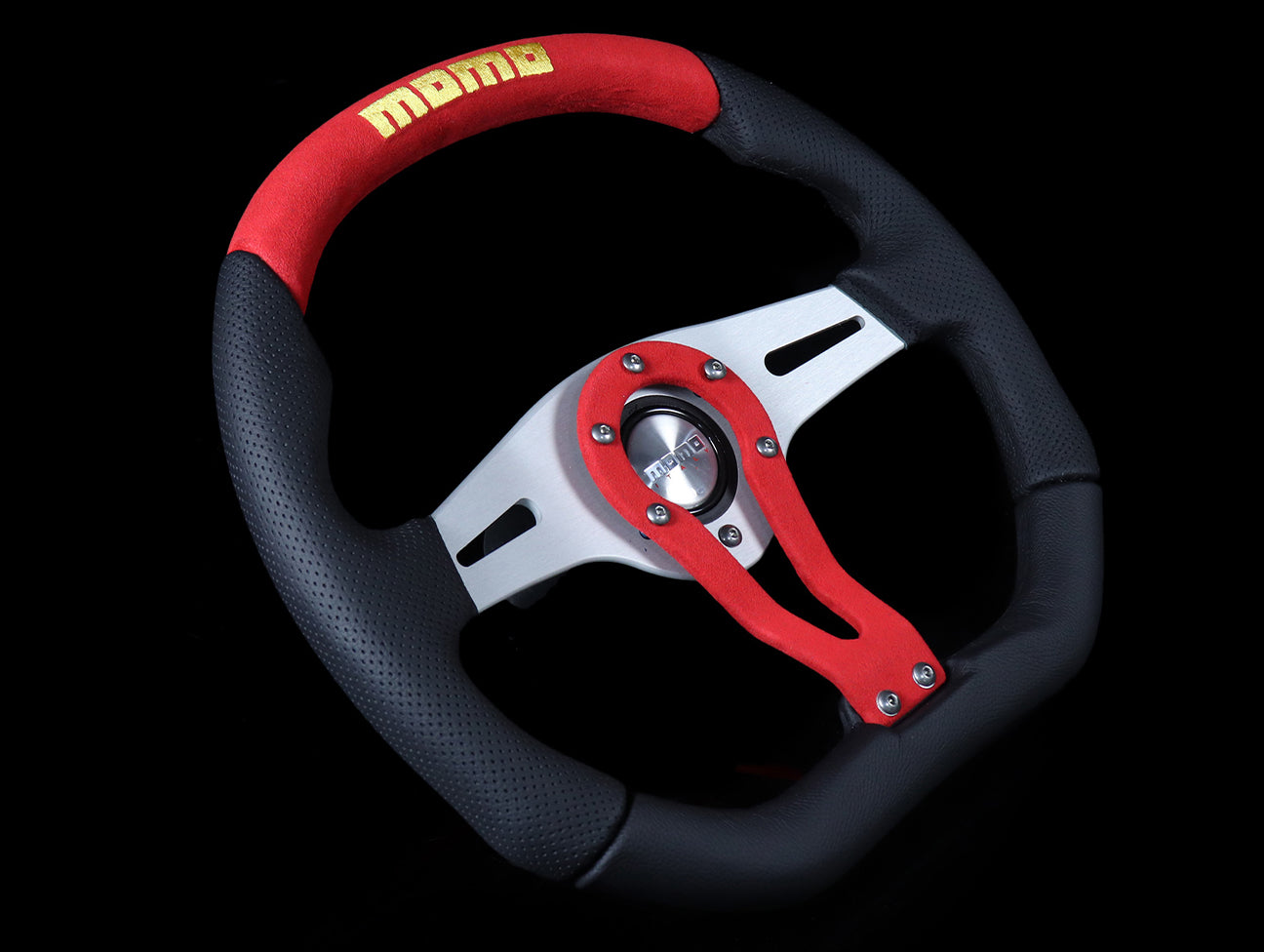 Momo Trek 350mm Steering Wheel - Red