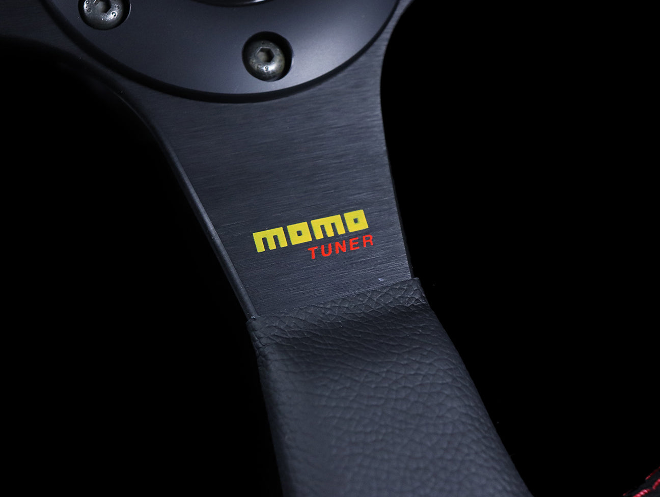 Momo Tuner Steering Wheel Red Stitching
