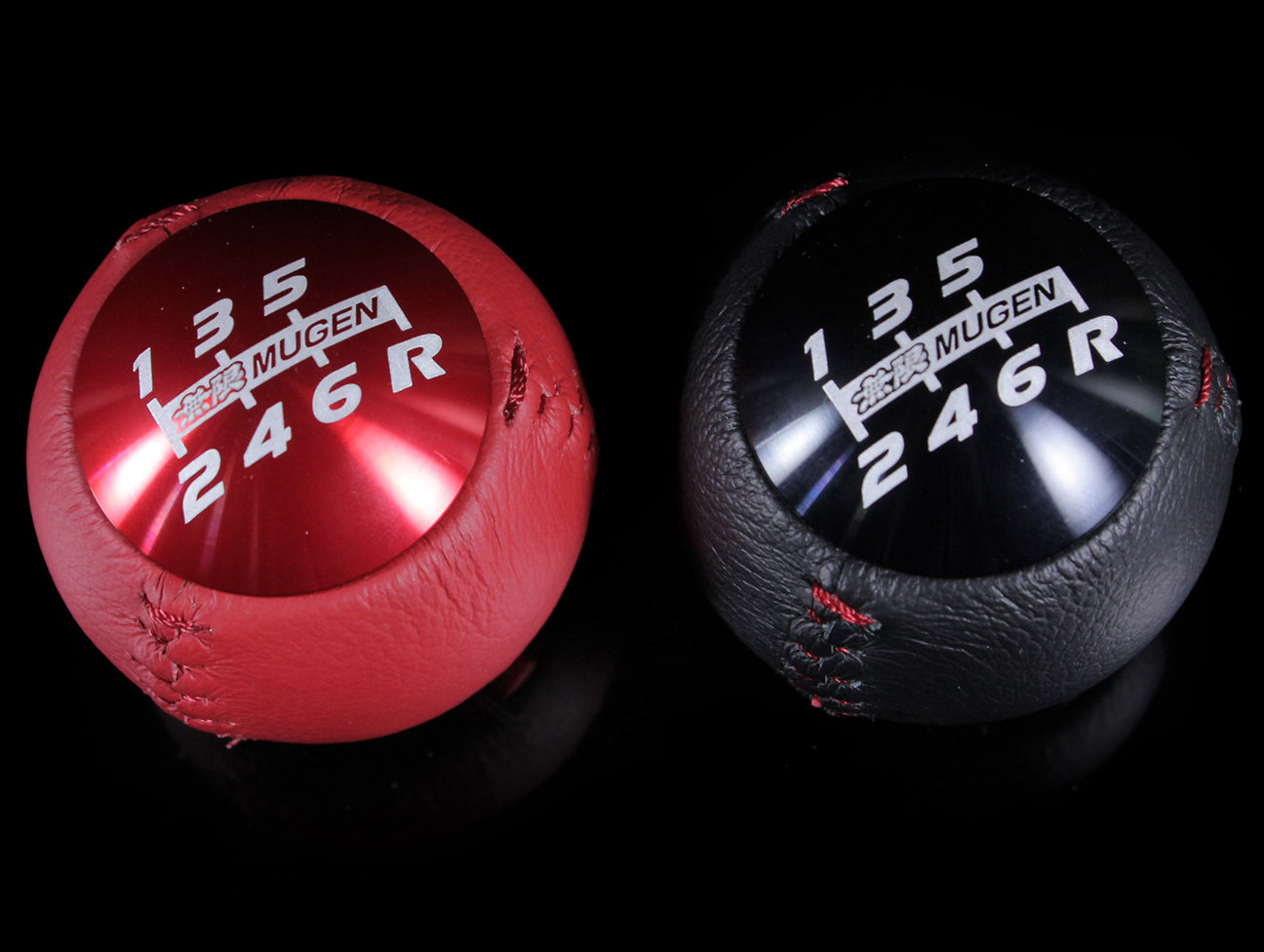 Mugen Shift Knob - 6 speed Leather Hand Stitched