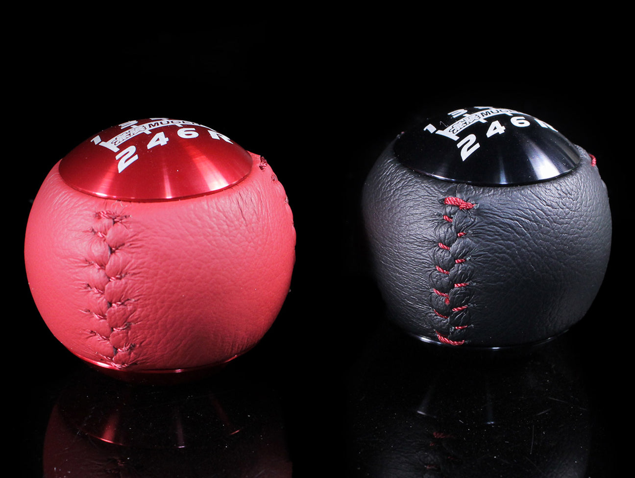 Mugen Shift Knob - 6 speed Leather Hand Stitched