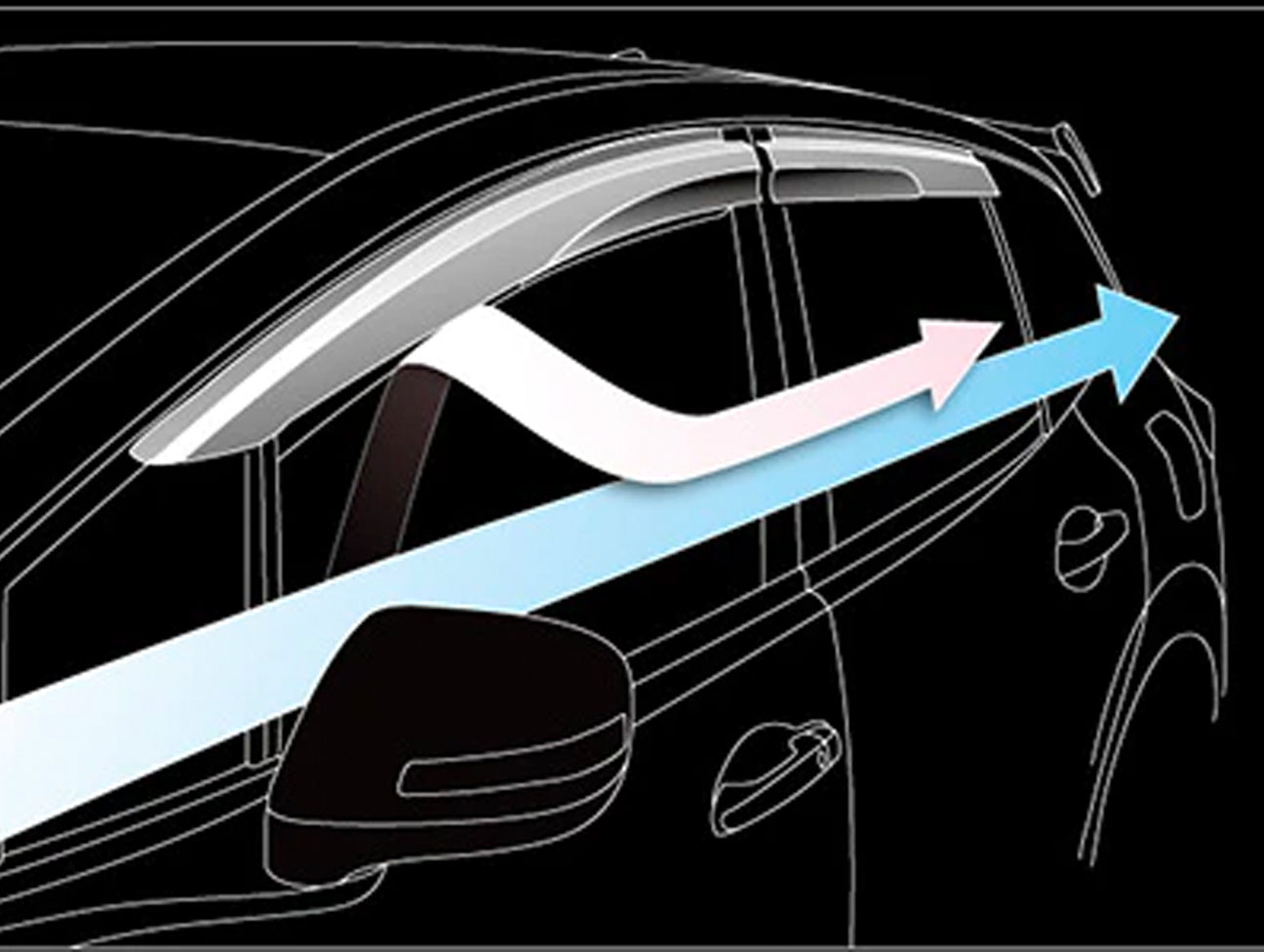 Mugen Ventilated Door Visors - 2016-2021 Civic / 2017-2021 Civic Type-R (FK8)