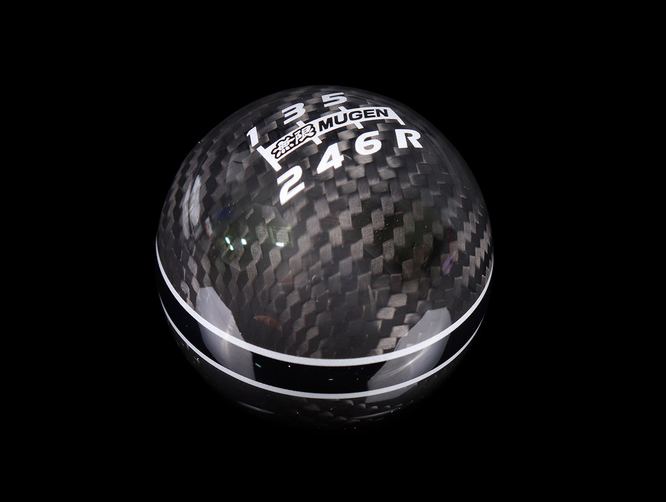 Mugen Shift Knob - 6-speed Carbon Fiber Spherical