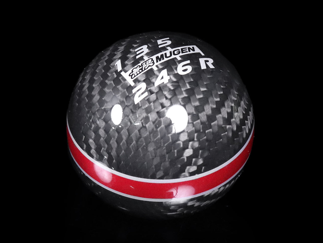 Mugen Shift Knob - 6-speed Carbon Fiber Spherical