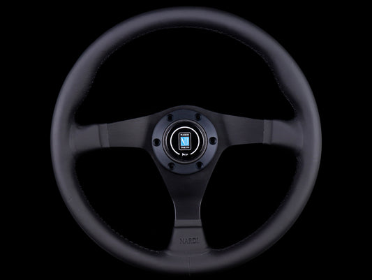 Nardi 3/0 Gara 350mm Steering Wheel - Black Leather / Black Stitch
