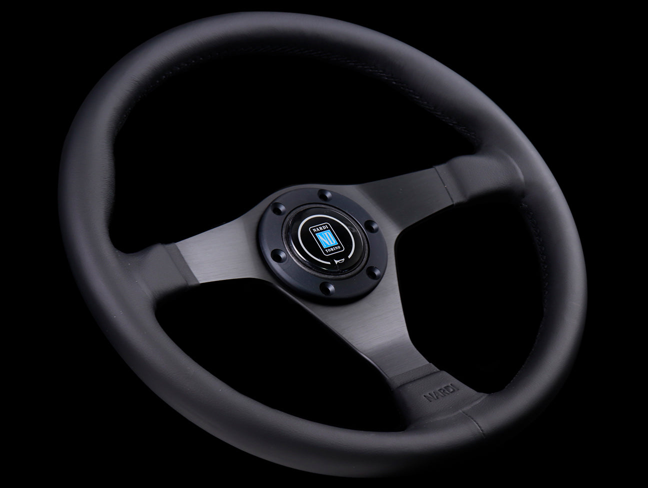 Nardi 3/0 Gara 350mm Steering Wheel - Black Leather / Black Stitch