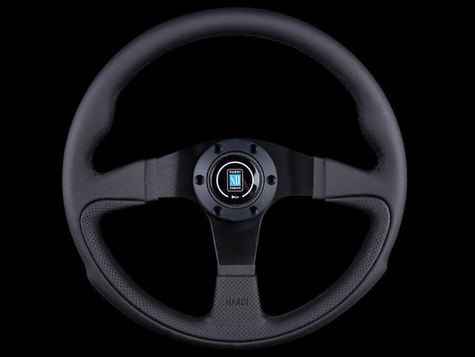 Nardi Challenge 350mm Steering Wheel - Black Leather / Black Stitch