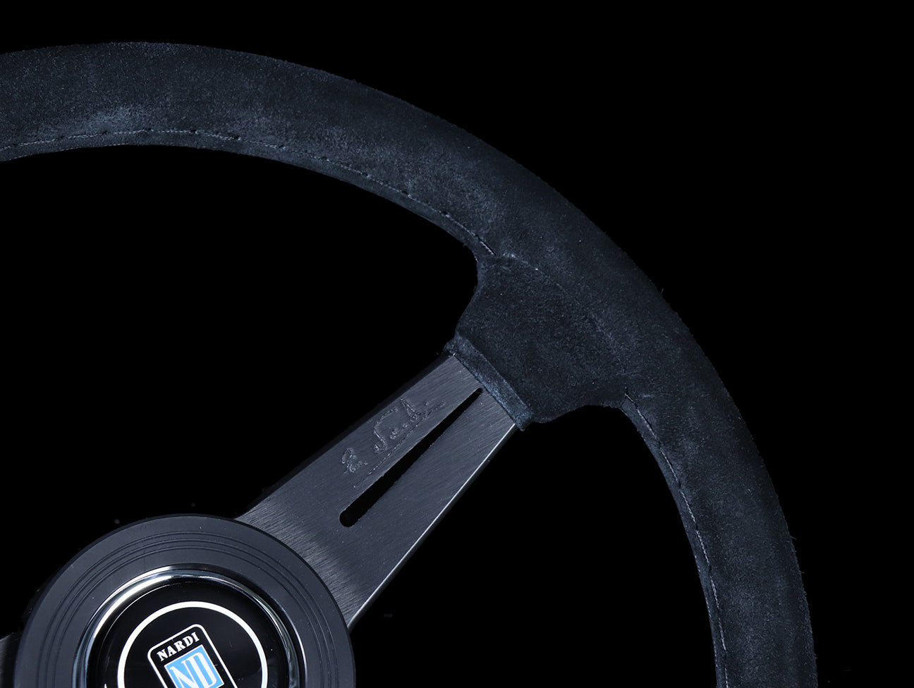 Nardi Classic 330mm Steering Wheel - Black Suede / Black Stitch