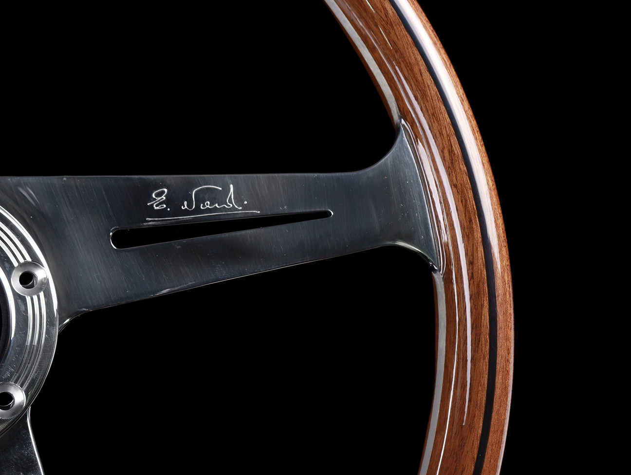 Nardi Classic ND 367 360mm Wood Steering Wheel w/Polished Spokes