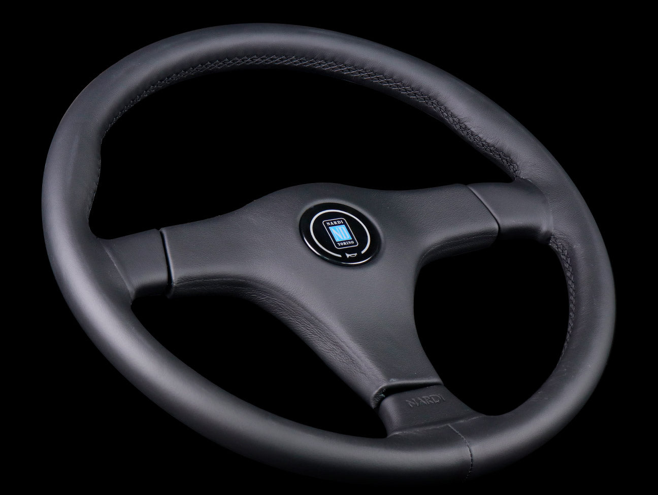 Nardi Gara 3/3 365mm Steering Wheel - Black Leather / Black Stitch