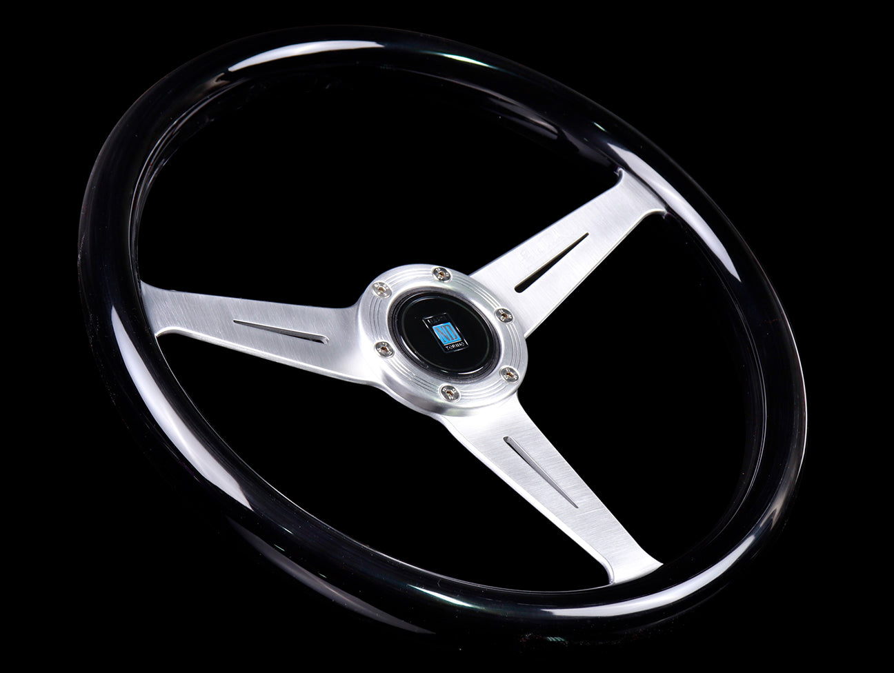 Nardi Marine Black 360mm Steering Wheel w/ Satin Spokes