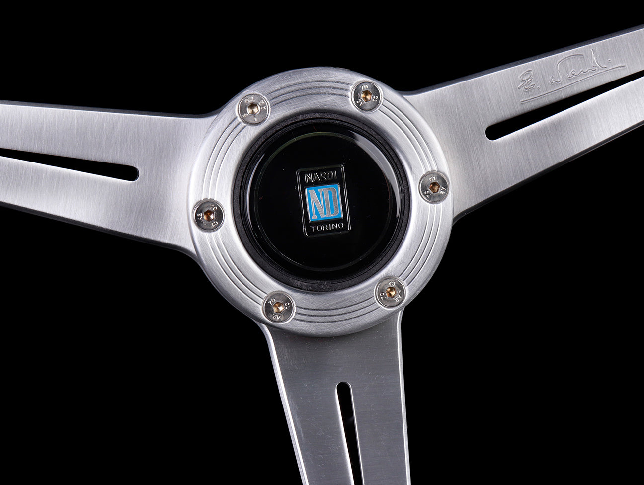 Nardi Marine Black 360mm Steering Wheel w/ Satin Spokes