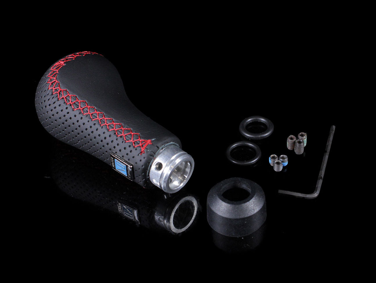 Nardi Prestige Line Perforated Leather W Red Stitch Shift Knob JHPUSA nardi-prestige-line-perforated-leather-w-red-stitch-shift-knob-jhpusa