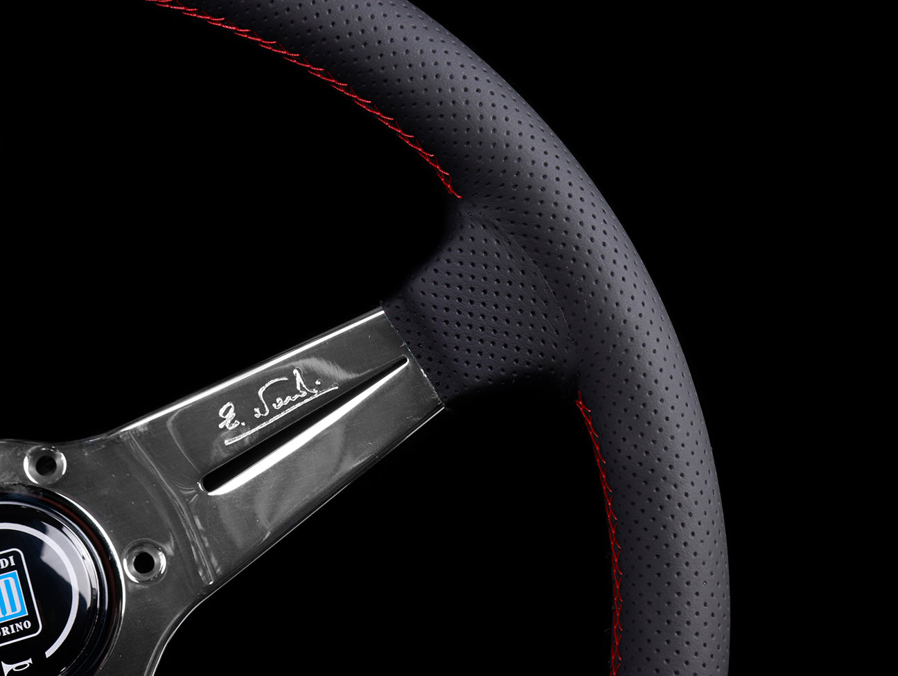 Nardi Sport Rally Deep Corn Steering Wheel - Perforated Leather w/ Polished Spokes