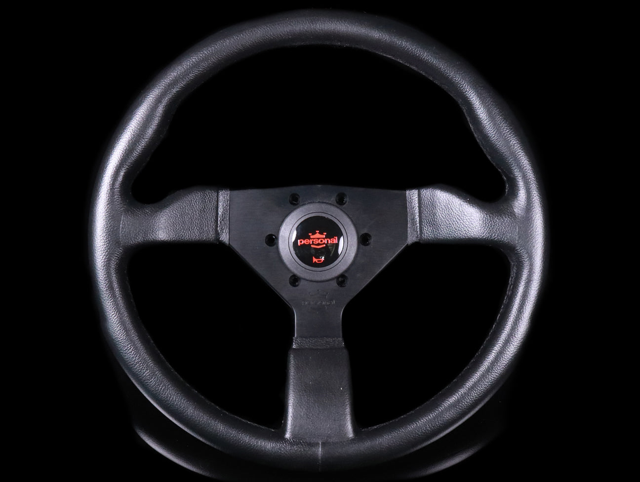 Personal Grinta 350mm Steering Wheel - Black Polyurethane /  Red Horn Button