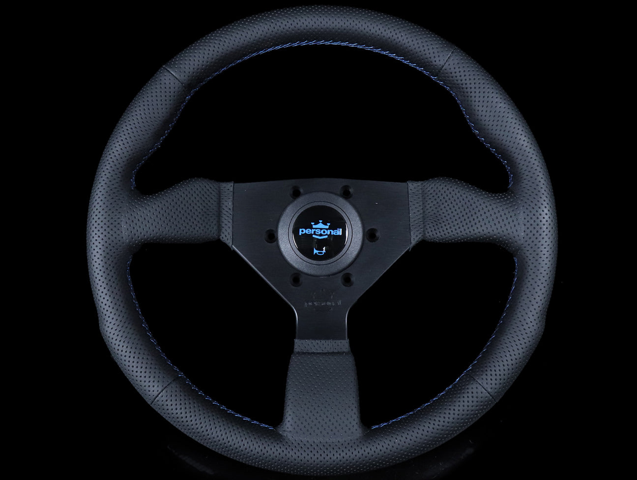 Personal Neo Grinta 330mm Steering Wheel - Perforated Leather / Blue Stitch
