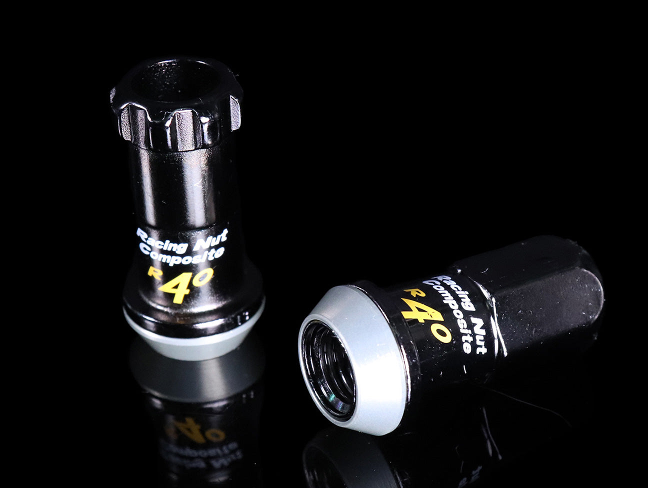 Project Kics R40 Extended Lug Nuts with Locks - Composite Black - JHPUSA