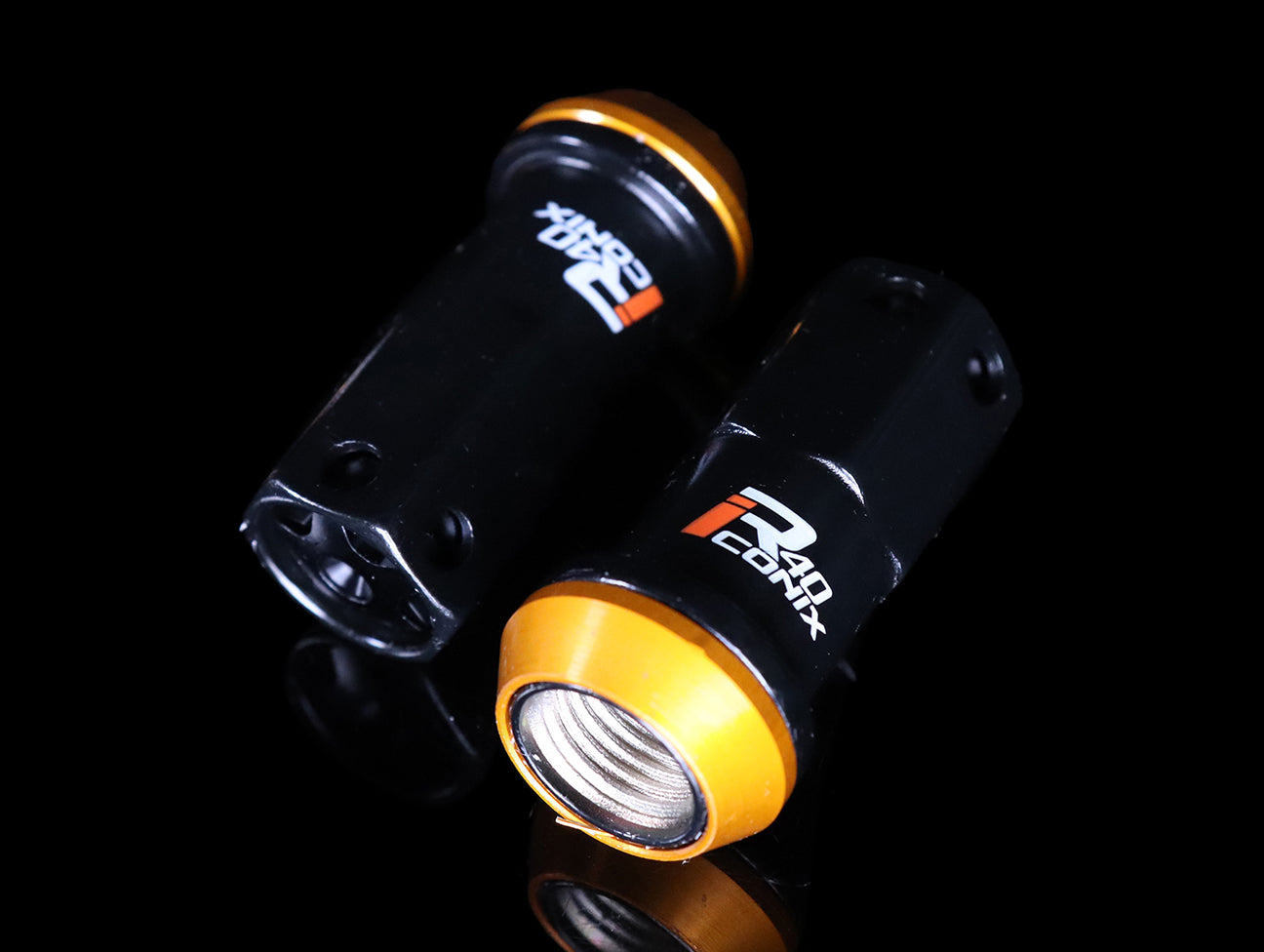 Project Kics R40 Iconix Extended Lug Nuts With Locks - Black M14x1.50
