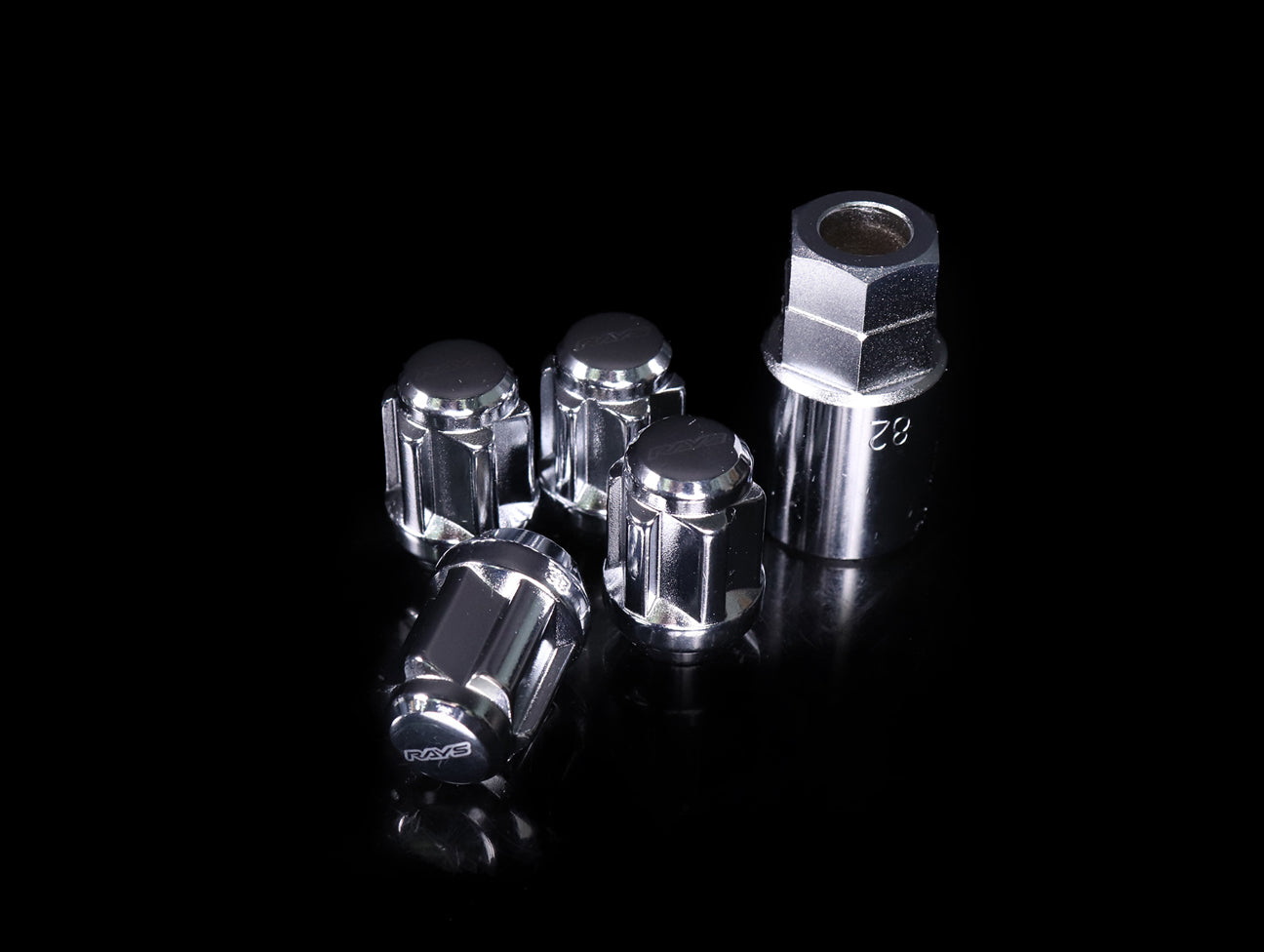 Rays 19 Hex Lug Nut & Lock Set - Chrome M14x1.50